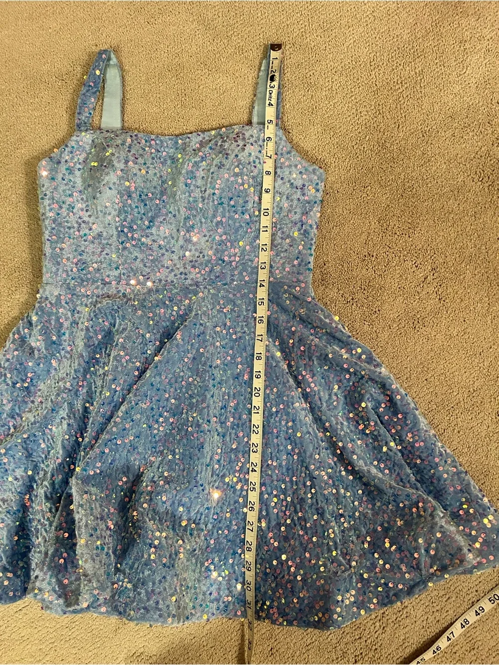 Sparkly Sequin Blue Girls' Party Dress